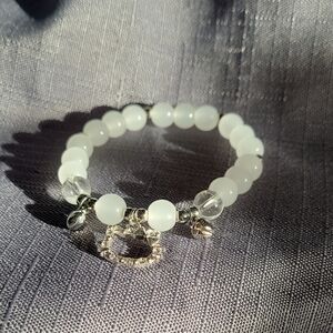 Rhinestone Cat Beaded Bracelet